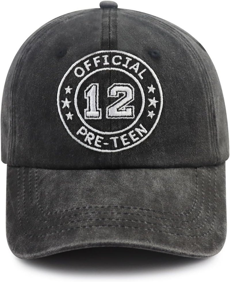Tallngtha Official 10 11 12 13 14 15 16 17 Year Old Hats for Boys Girls, Funny Adjustable Embroidered Birthday Baseball Cap - Image 1